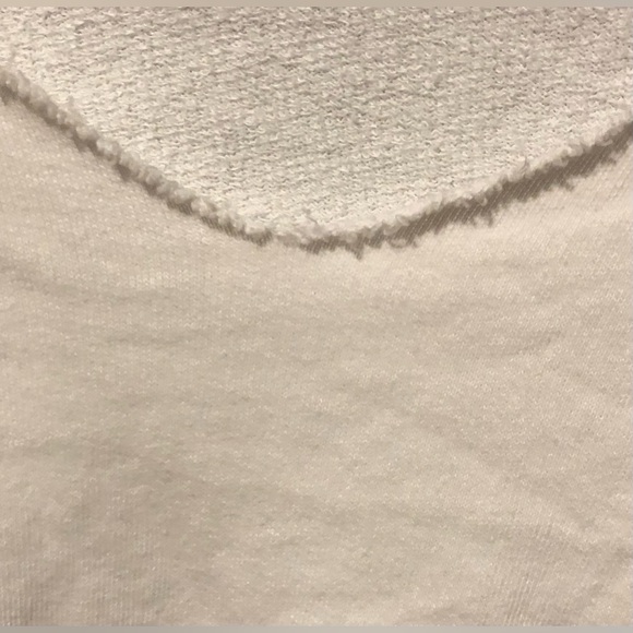 Women’s White Oversized Cropped Sweat Shirt Size Small Petite - Picture 6 of 8